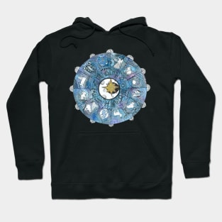 Watercolor Zentangle Zodiac Chart Hoodie